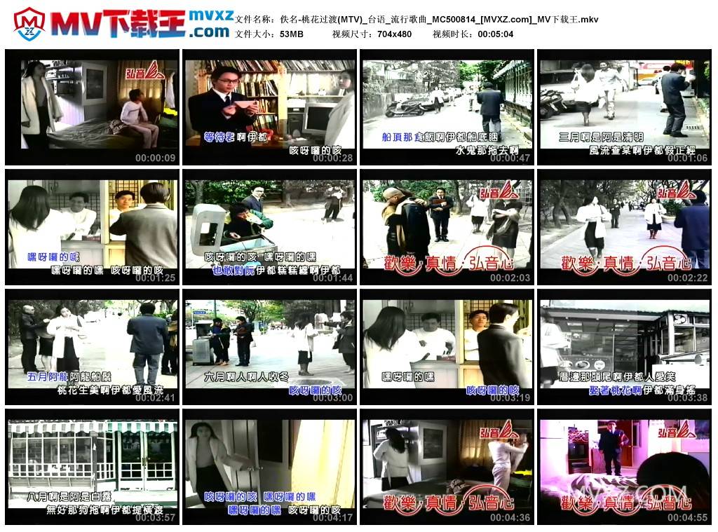 佚名-桃花过渡(MTV)_台语_流行歌曲_MC500814